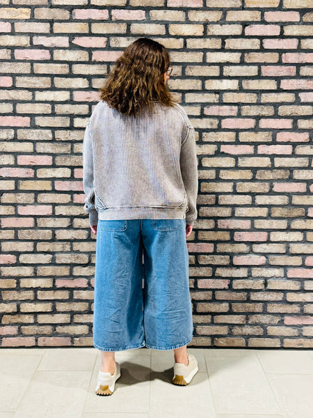 Dropped Shoulder Cardigan - Mocha