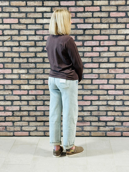 Stonewash Cotton Top - Espresso
