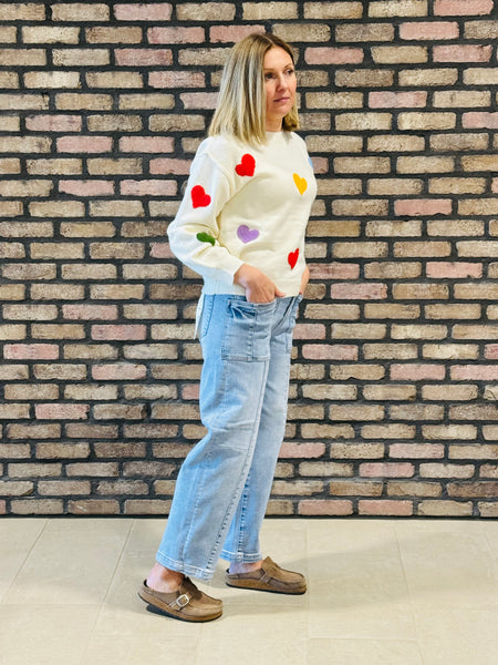 Patch Pockets Slouchy Boyfriend Jeans - Light