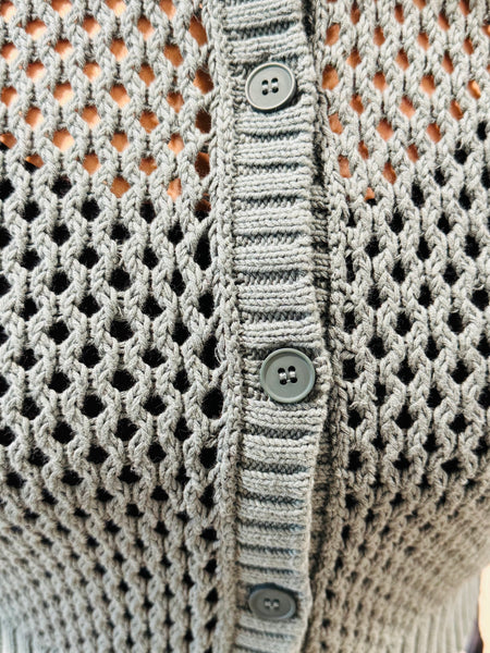 Crochet Cardigan Sweater - Ash Jade