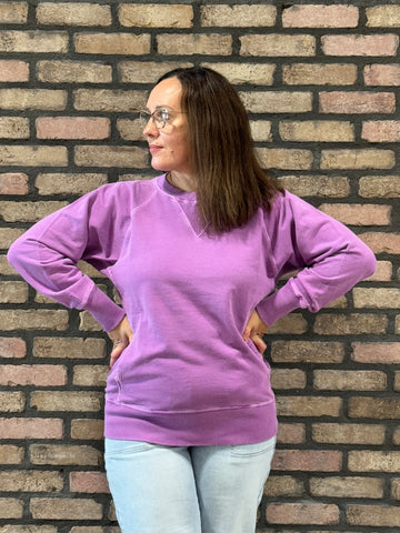 French Terry Pullover - LT Plum