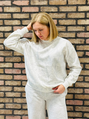 Camo Relaxed Sweatshirt - White