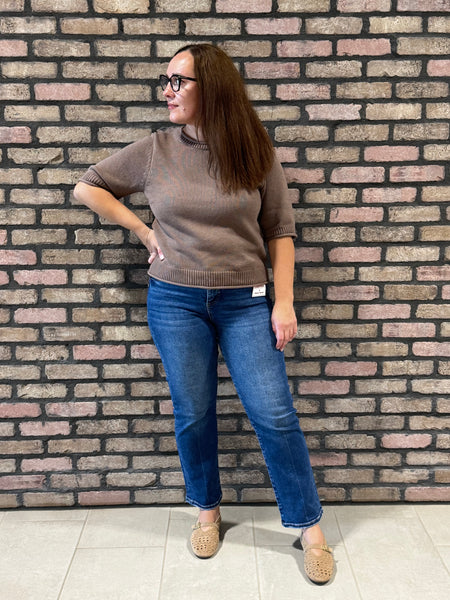 Half Sleeve Sweater - Mocha