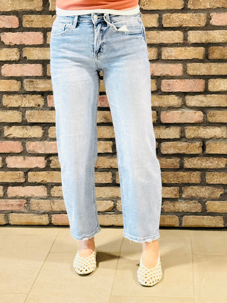 Barrel Leg Jeans - Light Wash