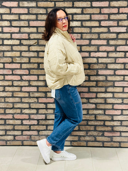 Quilted Puffer Jacket - Khaki