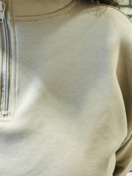 Scuba Half Zip Pullover - Cocoa