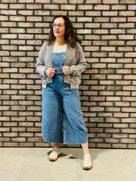 Dropped Shoulder Cardigan - Mocha