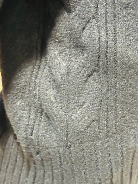 Side Cable Details Sweater - Black