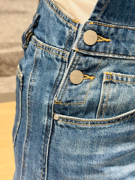 Barrel Roll Up Overall - Dark Wash