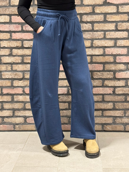 Baggy Barrel Sweatpants - Indigo Blue