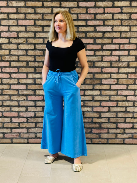 French Terry Pants - Classic Blue