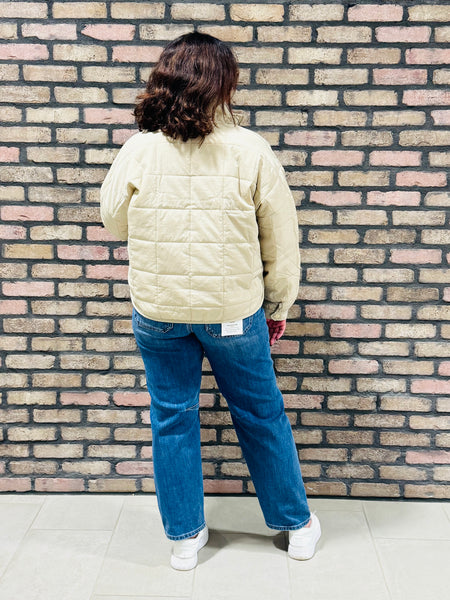 Quilted Puffer Jacket - Khaki