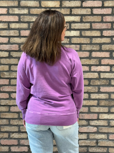 French Terry Pullover - LT Plum