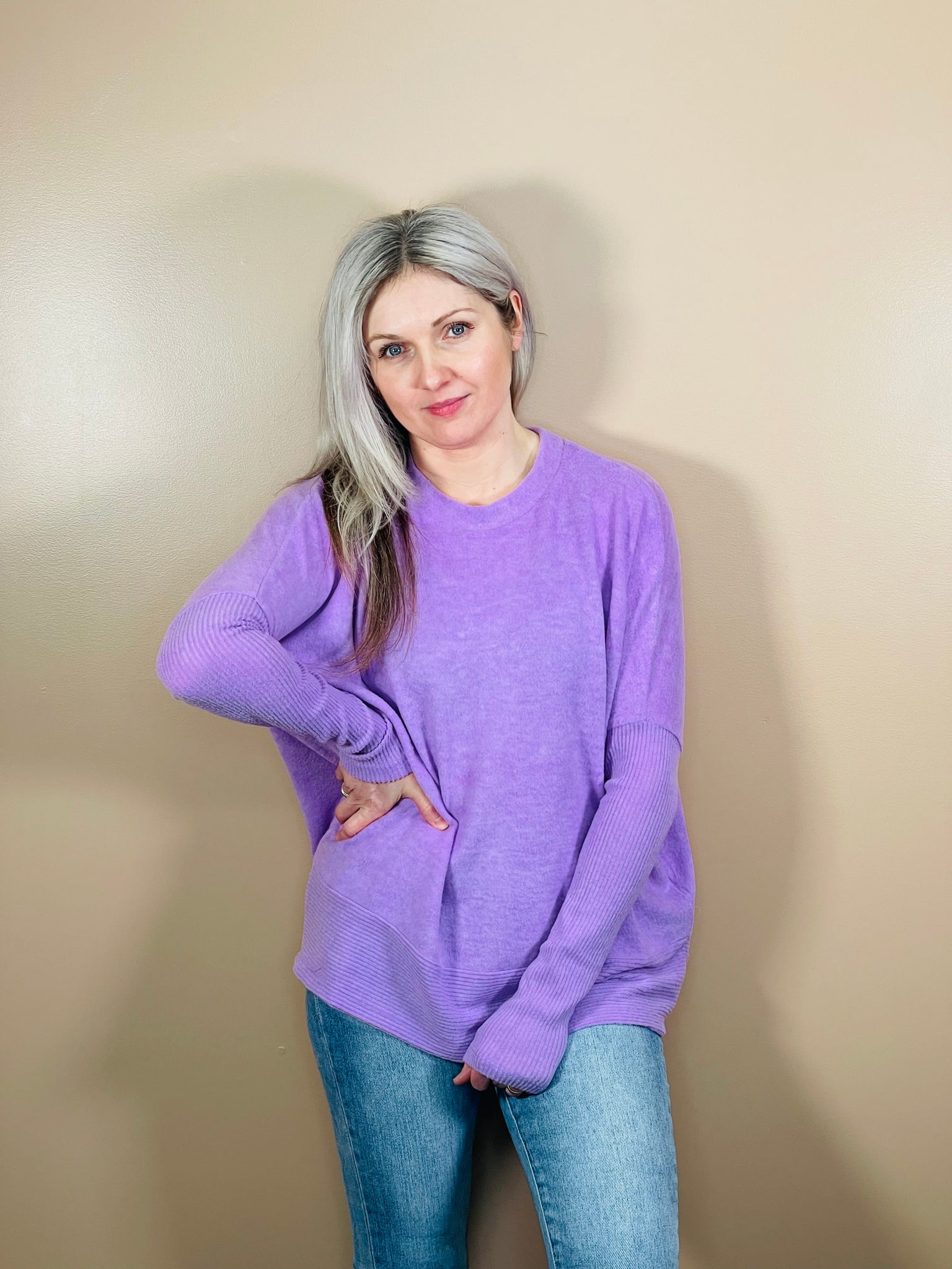Melange Hacci Sweater - B Lavender