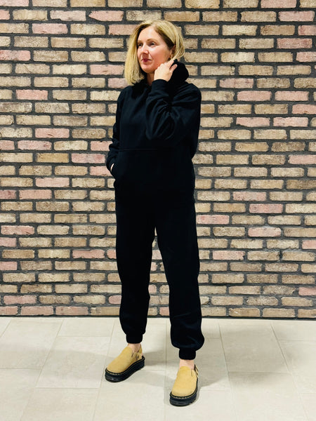 Fleece Boyfriend Hoodie - Black