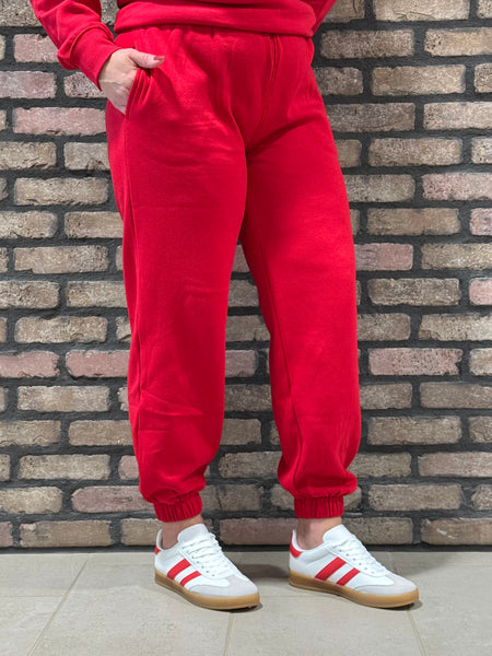 Fleece Joggers - Red