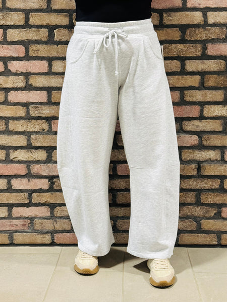 Baggy Barrel Sweatpants - Ice Grey