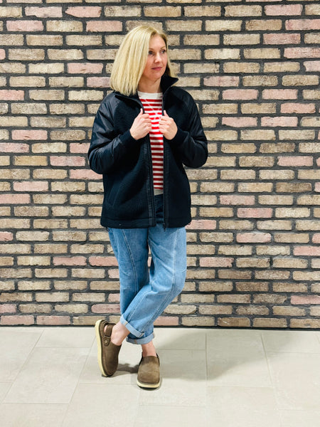 Sherpa Zip Jacket - Deep Navy