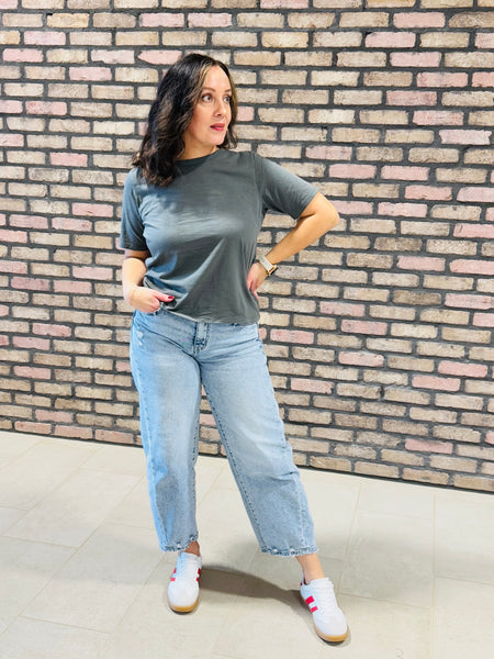 Classic Boxy Fit Tee - New Pewter