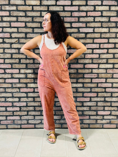Spaghetti Overalls with Pockets - Rust