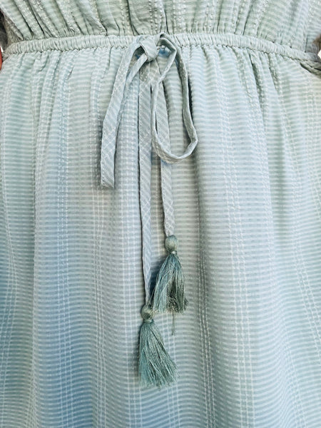 Crinkle Textured Dress - Dusty Mint