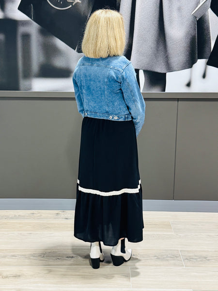 Cropped Denim Jacket - Medium Wash