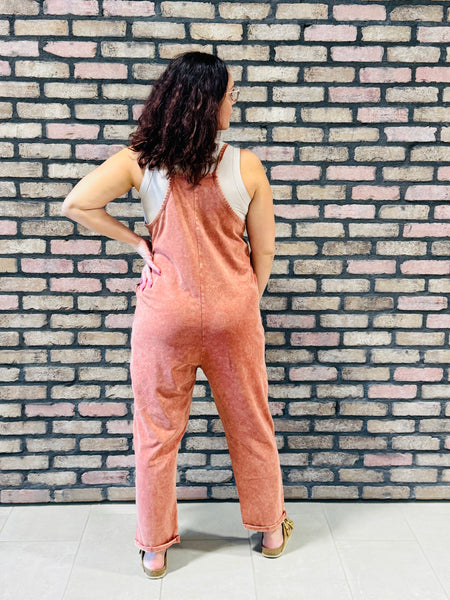 Spaghetti Overalls with Pockets - Rust