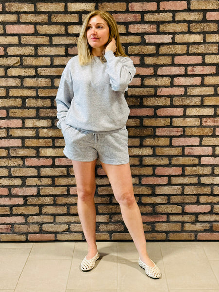 Basic Fleece Shorts - Light Heather Grey
