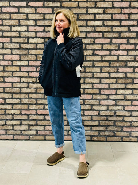 Sherpa Zip Jacket - Deep Navy