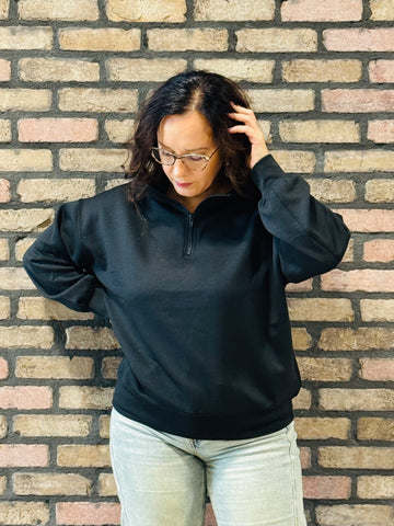 Scuba Half Zip Pullover - Black