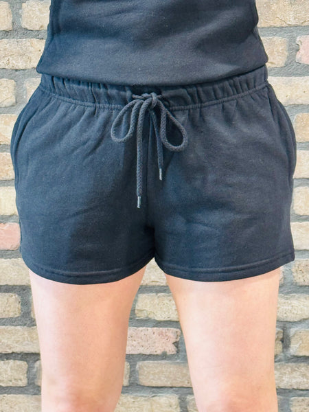 Basic Fleece Shorts - Black