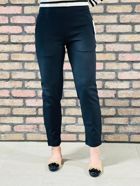 Ribbed Tapered Pants - Black