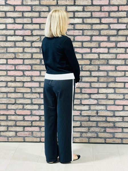 Contrast Trim Cardigan - Black
