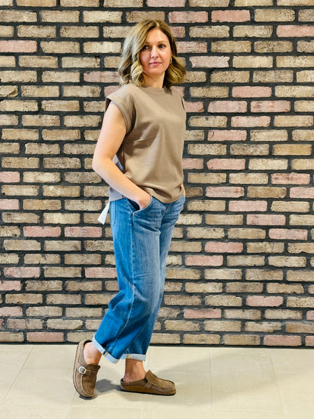 Scuba Sleeveless Top - Cocoa