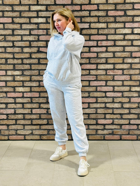 Fleece Boyfriend Hoodie - Ice Grey