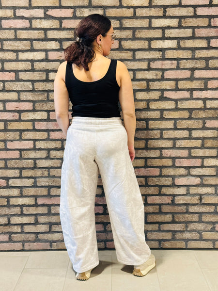 Baggy Barrel Sweatpants - Beige Camo