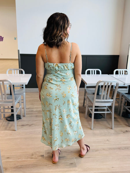 Floral Midi Sundress - Sage Multi
