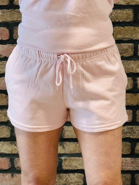 Basic Fleece Shorts - Baby Pink