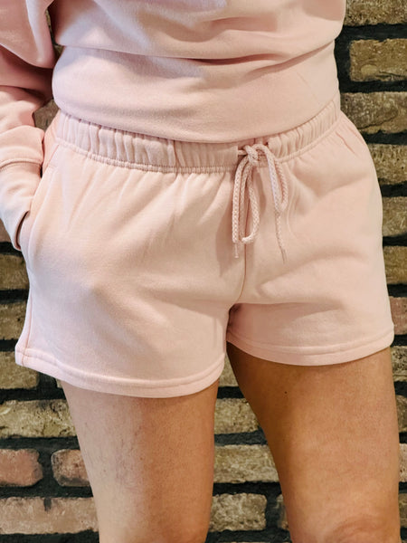Basic Fleece Shorts - Baby Pink
