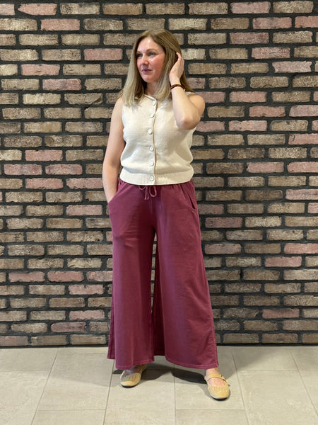 Button Down Vest Top - Light Khaki