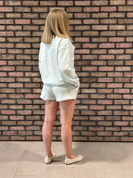 Basic Fleece Shorts - Ice Green