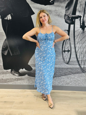 Floral Midi Sundress - Blue Multi