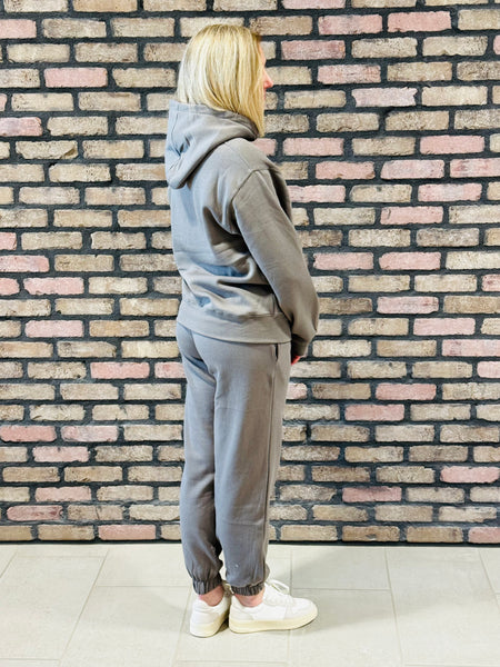Fleece Boyfriend Hoodie - Fossil