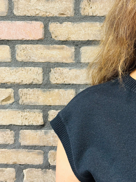 Viscose Sweater Vest - Black