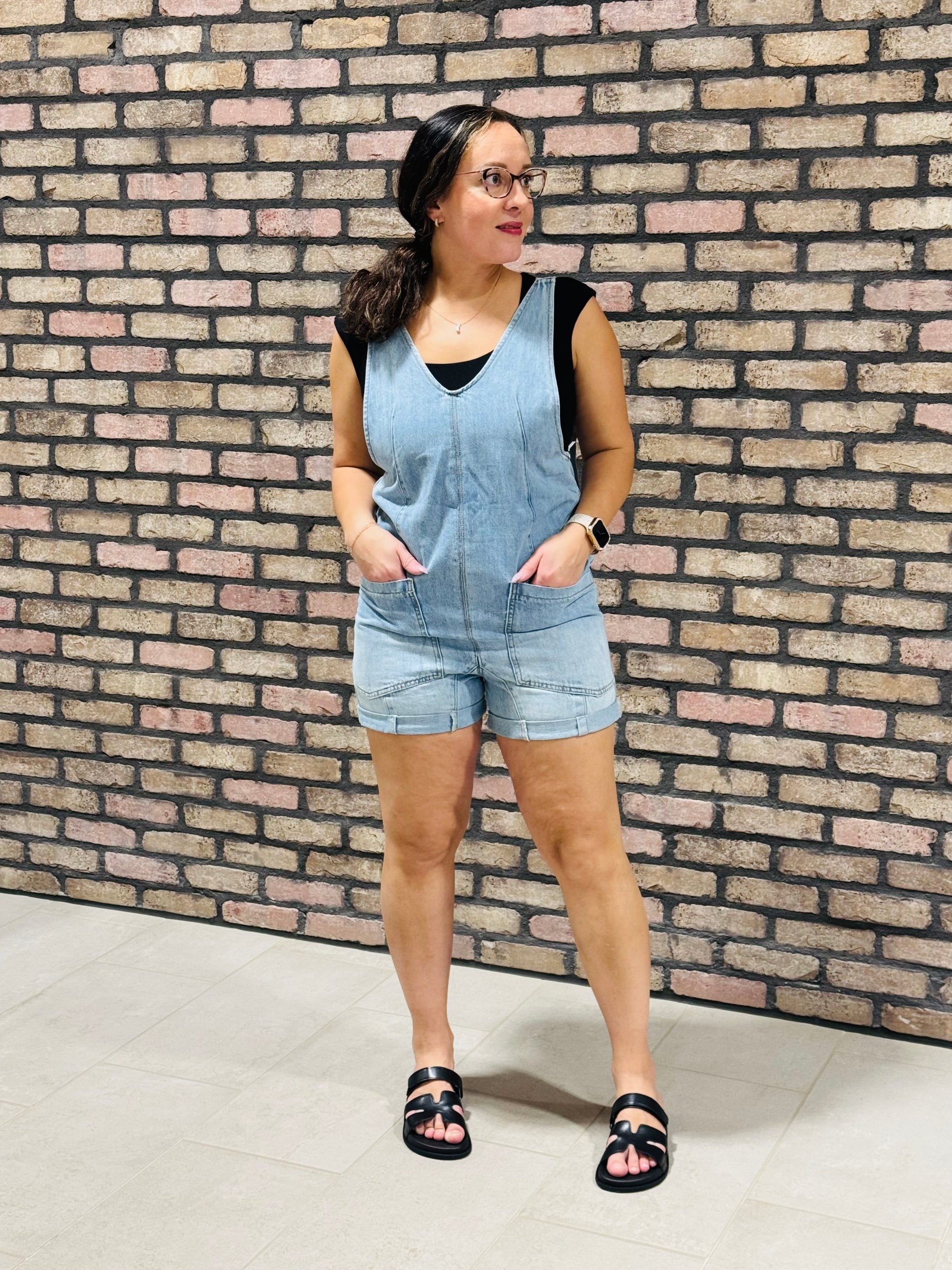ANDMARY ♥ Ribbon denim allinone・ Jumpsuits and Rompers – V.S. Style Boutique