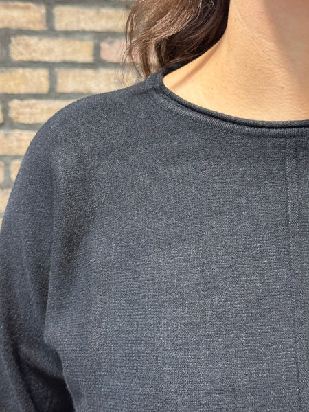 Front Seam Sweater - Black