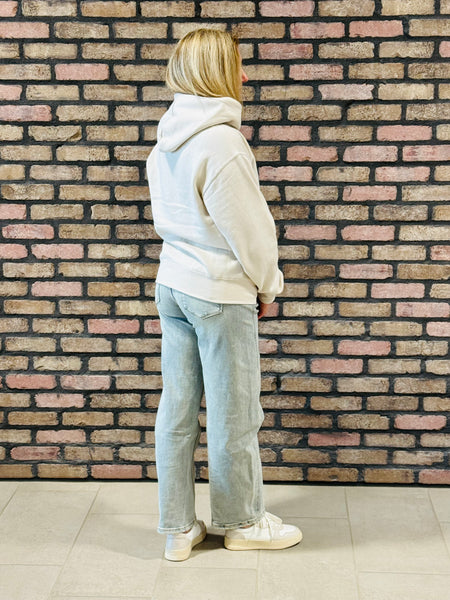 Fleece Boyfriend Hoodie - Beige