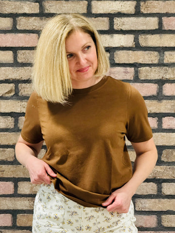Classic Boxy Fit Tee - Cocoa Dust