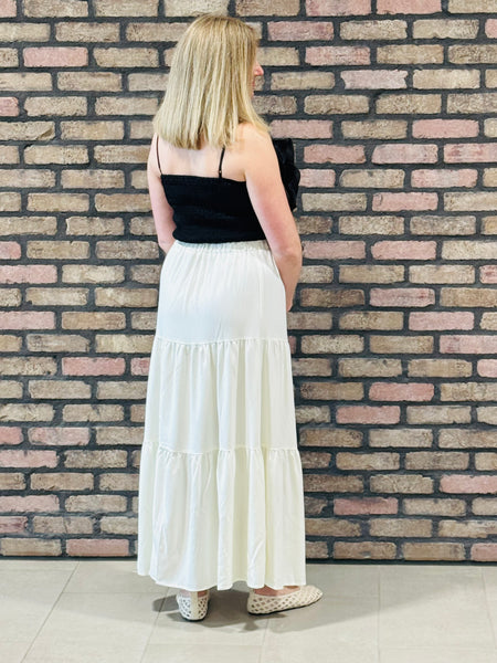 3D Flower Decor Cami Top - Black