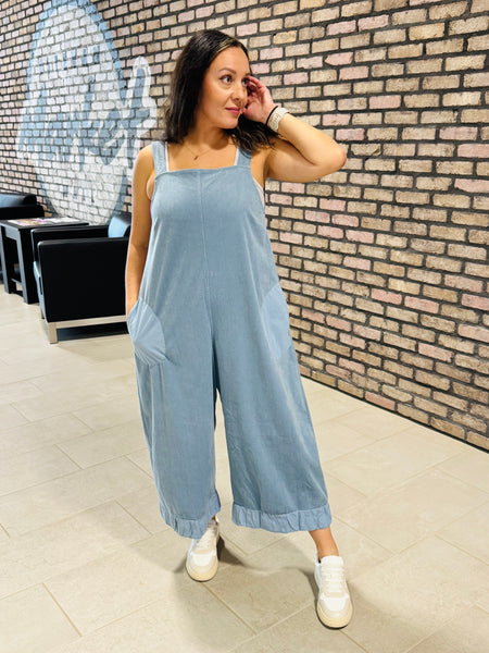 Corduroy Overalls - Denim